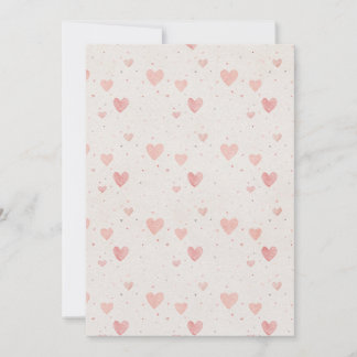 Invitación de patrón de corazón de acuarela