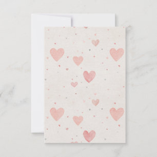 Invitación de Patrón de Corazón Rosa Suave