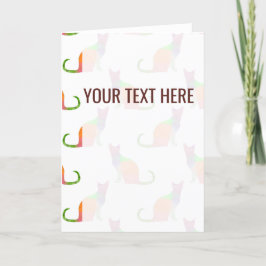 Invitación de patrón de gato con color de polo baj