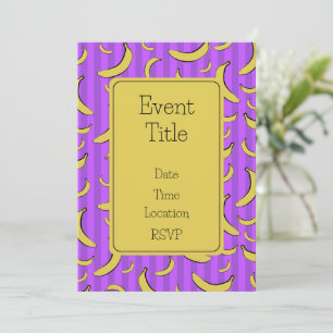 Invitación de patrón de plátano