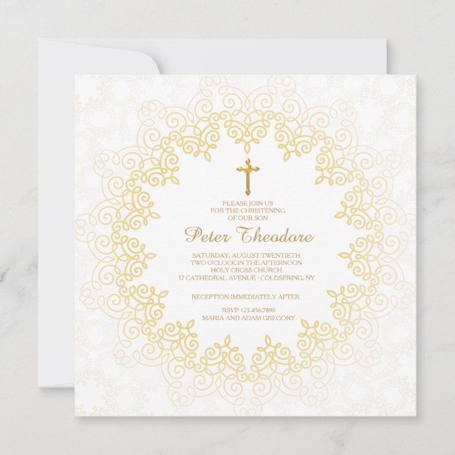 Invitación de Patrón Dorado (Anverso)