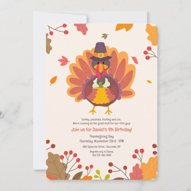 Invitación de Pavo (Anverso)