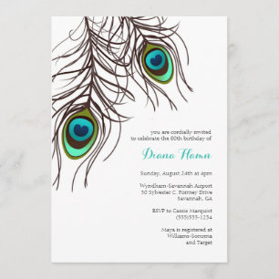 Invitación de PAVO REAL - Boda, Cumpleaños y más