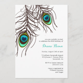 Invitación de PAVO REAL - Boda, Cumpleaños y más
