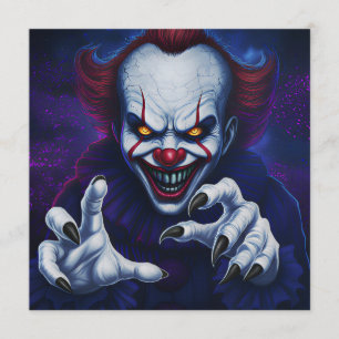 invitación de payaso aterrador