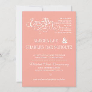Invitación de Peach EverAfter a Chalkboard