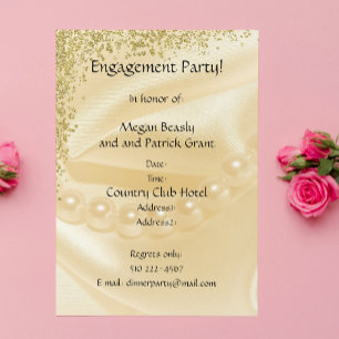 Invitación de Pearly Gold Engagement