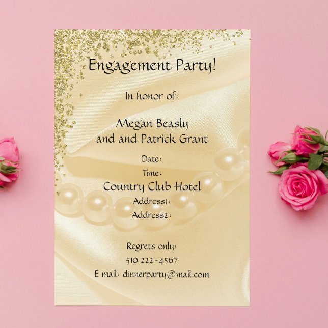 Invitación de Pearly Gold Engagement (Subido por el creador)