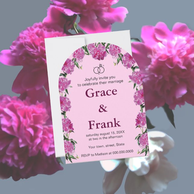 Invitación de peonía. Invitación (Subido por el creador)