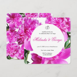 Invitación de peonía. Invitación