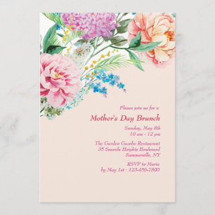 Invitación de Peonías y Lilas