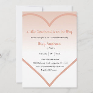 Invitación de pequeño amorcito en camino