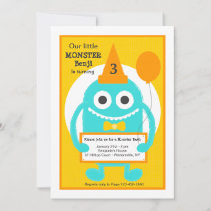 Invitación de pequeño monstruo
