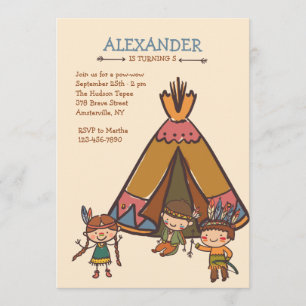 Invitación de pequeños indios