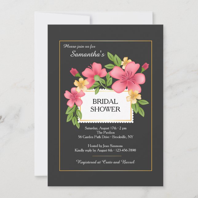 Invitación de Perfección Floral (Anverso)