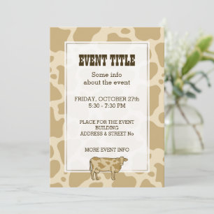 Invitación de perfil de vaca