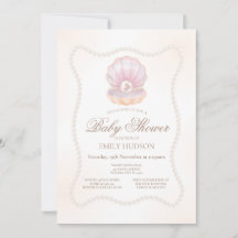 Invitación de perla editable