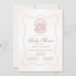 Invitación de perla editable