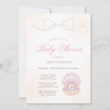 Invitación de perla editable