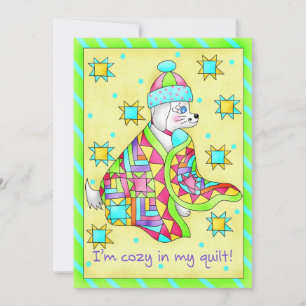 Invitación de perro amante de los tallos