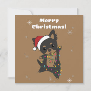 Invitación de perro Chiwawa Navidad Animales de in