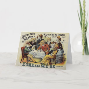 Invitación de perro de época,