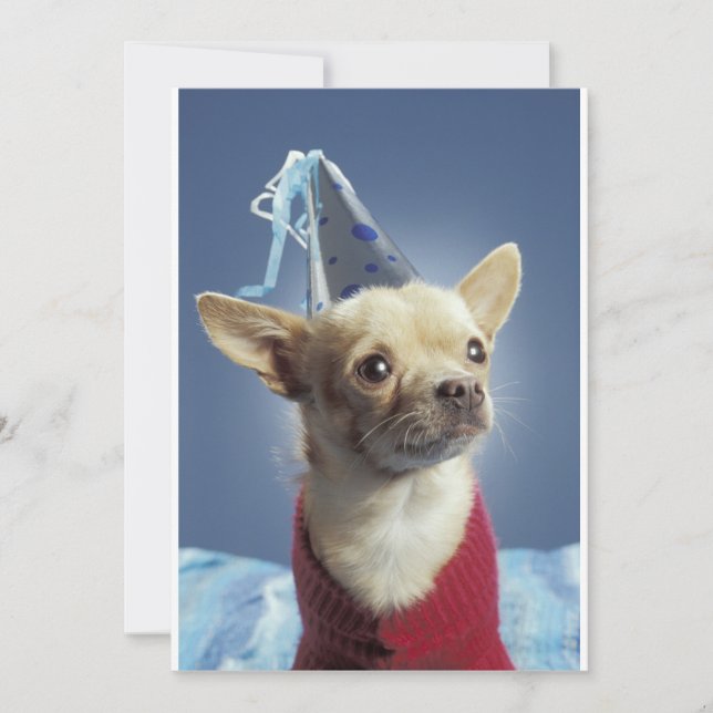 Invitación de perro Fiesta (Anverso)