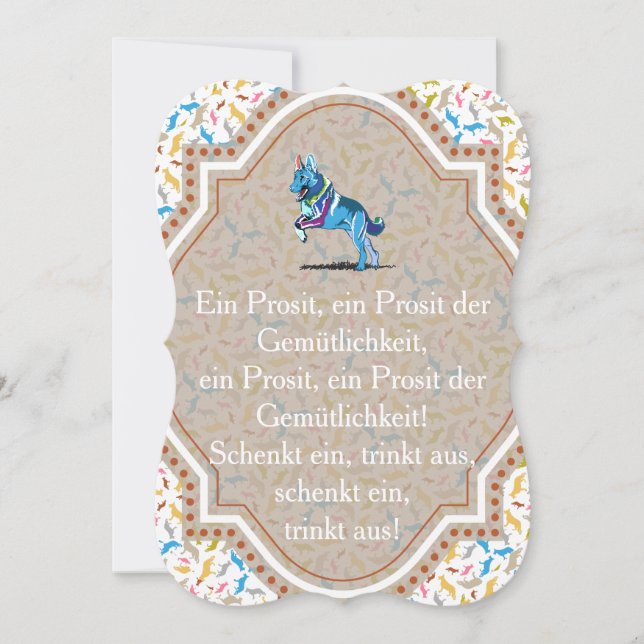 Invitación de perro pastor (Anverso)