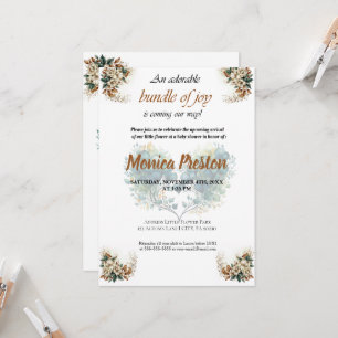 Invitación de personalizable Floral Baby Shower