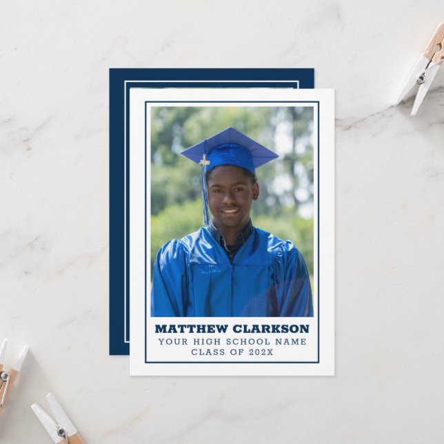 Invitación de personalizado a graduados de fotogra (Anverso/Reverso In Situ)
