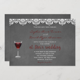 Invitación de Personalizado de Boda de bodega rúst