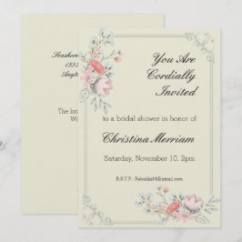 Invitación de Personalizado de ducha de novia con 