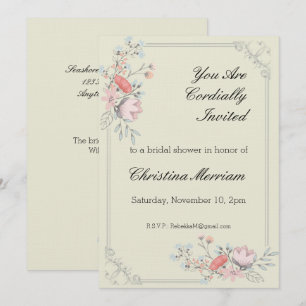 Invitación de Personalizado de ducha de novia con