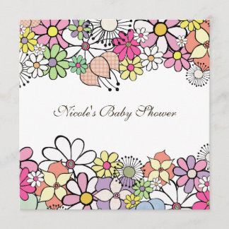 Invitación de Personalizado de Flores Brillantes d