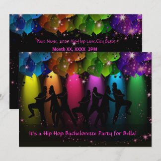 Invitación de Personalizado de la Chica de Hip Hop