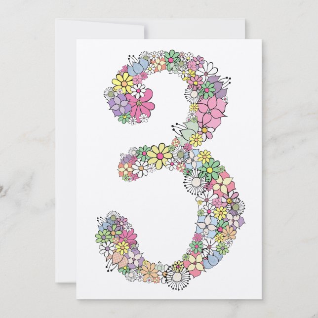 Invitación de Personalizado Fiesta de cumpleaños 3 (Anverso)