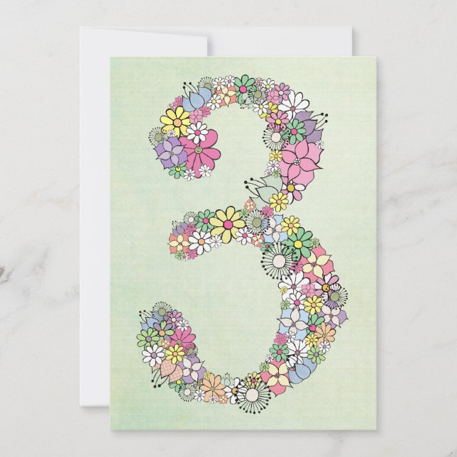 Invitación de Personalizado Fiesta de cumpleaños 3 (Anverso)