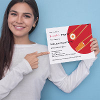 Invitación de Personalizado Fiesta sushi