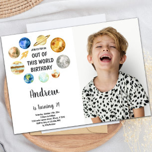 Invitación de personalizado Galaxy Kids Fiesta