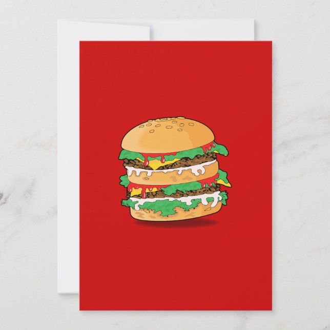 Invitación de personalizado Hamburger (Anverso)