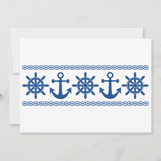 Invitación de personalizado náutico (Anverso)
