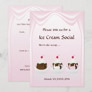 Invitación de Personalizado social de helado