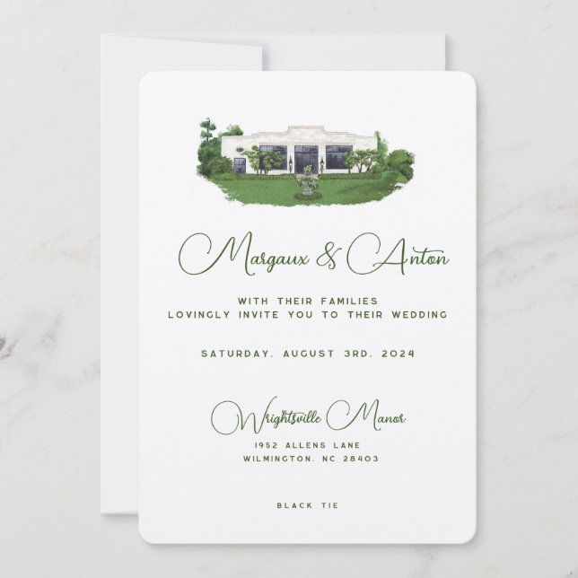 Invitación de personalizado - Wrightsville Manor N (Anverso)