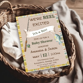 Invitación de pesca Cumpleaños de bebé niño