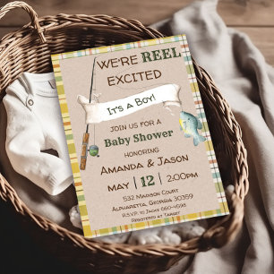 Invitación de pesca Cumpleaños de bebé niño