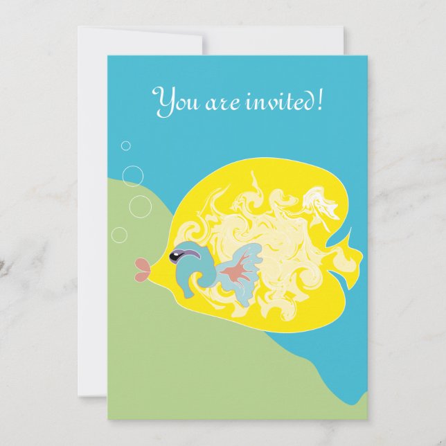 Invitación de pescado curado - Personalizado (Anverso)