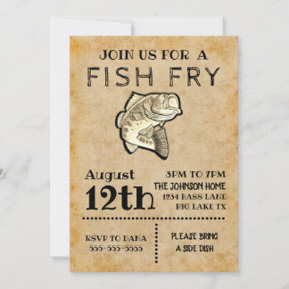Invitación de pescado frito