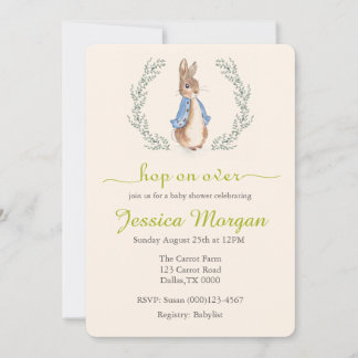 Invitación de Peter Rabbit Babyducha
