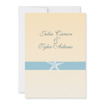 Invitación de pez estrella de arena / 5x7