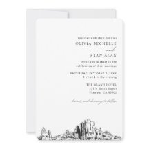 Invitación de Phoenix Boda Elegant Skyline